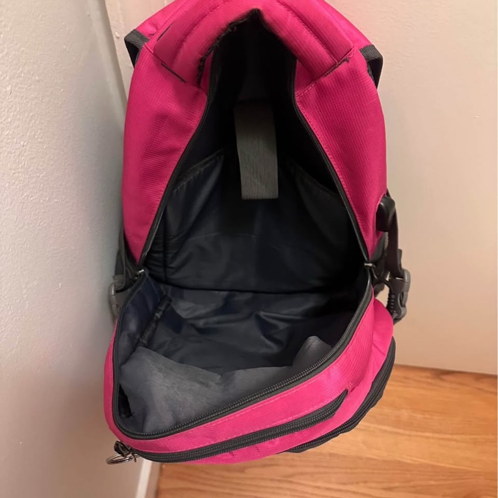 Pink Backpack with Black Accents - Picture 5 of 10